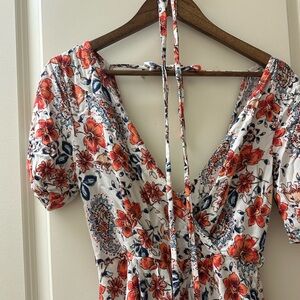 Blue Rain floral jumpsuit